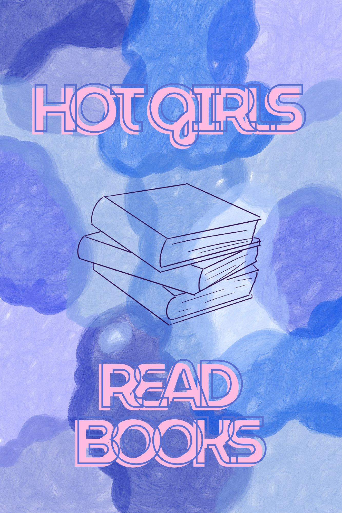 hot girls read books- ART PRINT